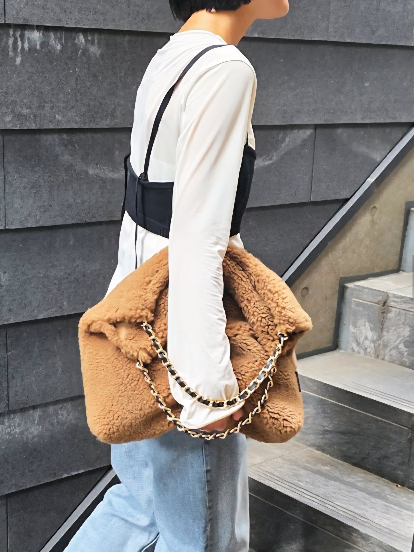 VIOLADORO エコムートンチェーンショルダートートBAG