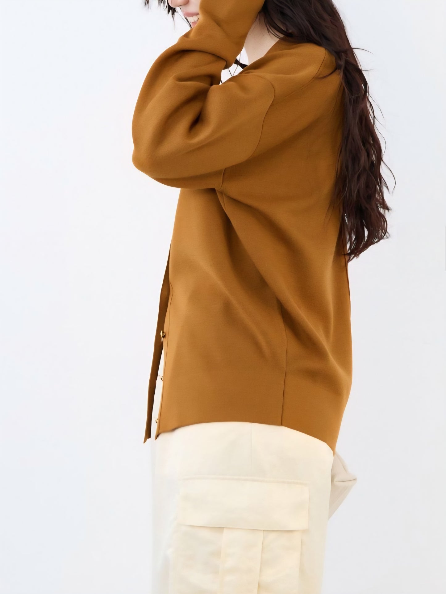 MICA&DEAL Vネックスムースメリノウールカーディガン
