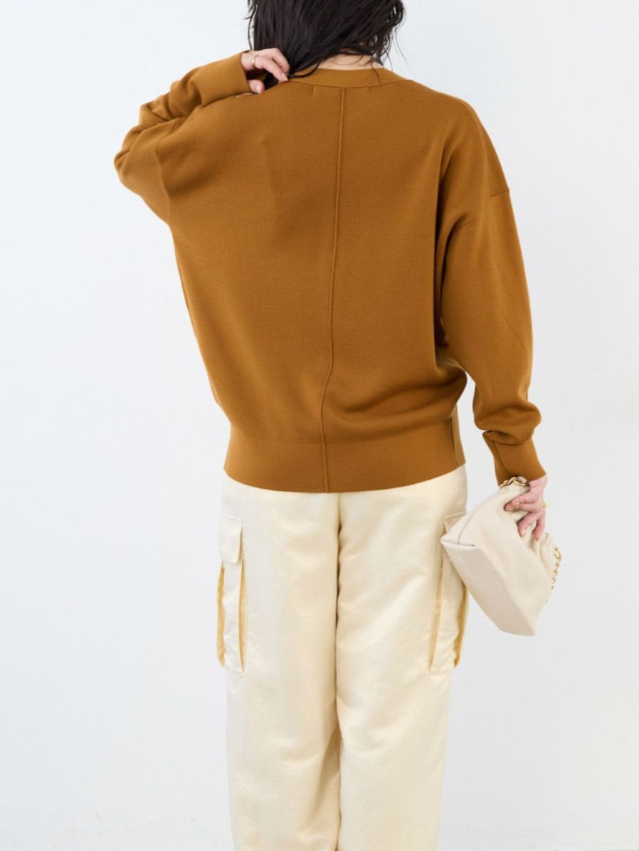 MICA&DEAL Vネックスムースメリノウールカーディガン