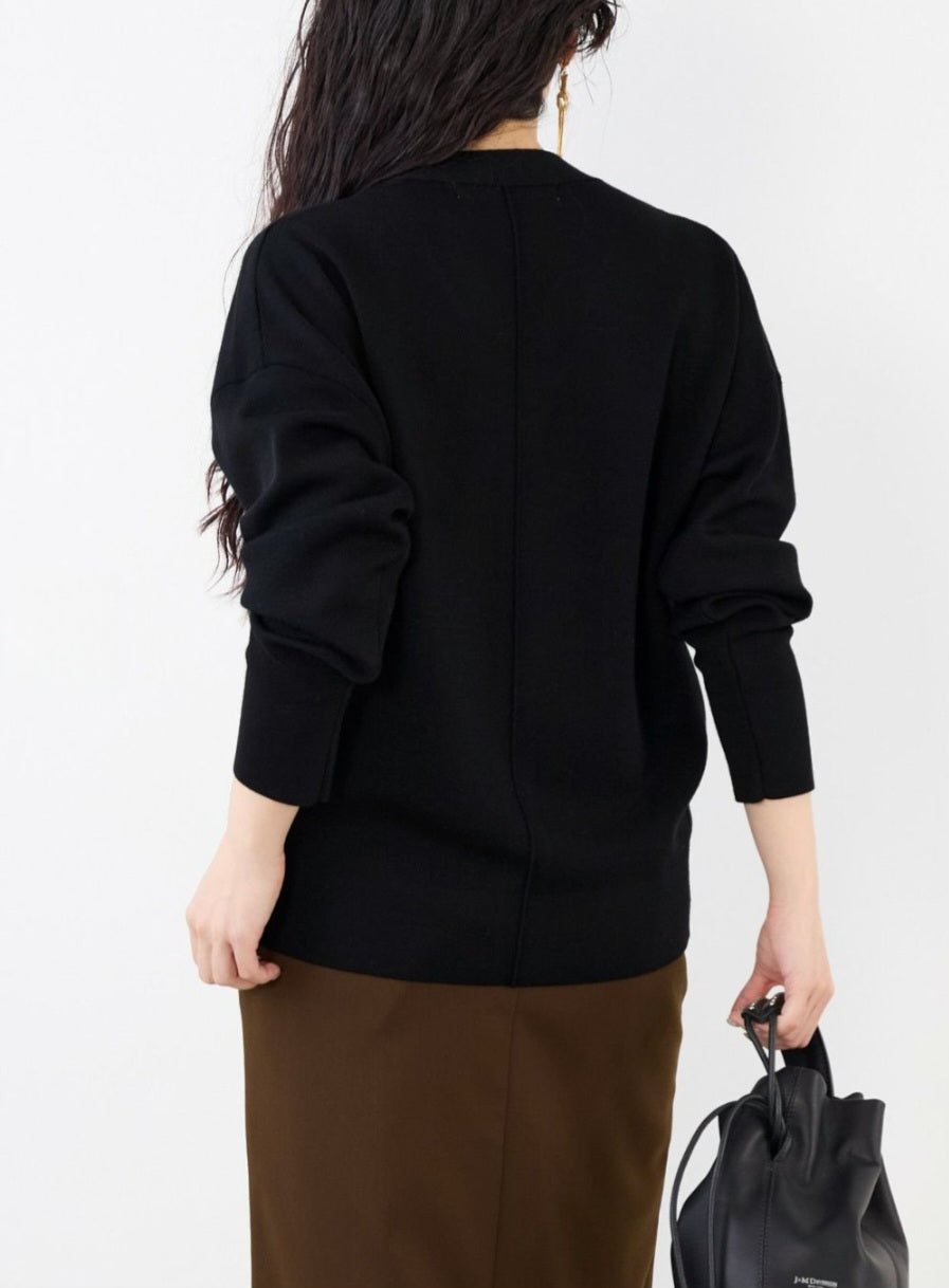 MICA&DEAL Vネックスムースメリノウールカーディガン