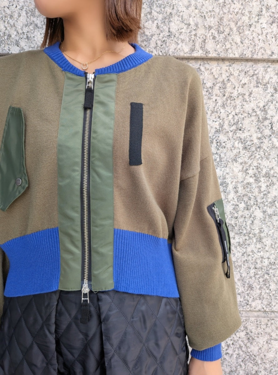 MARECHAL TERRE ミリタリーショートカーディガン