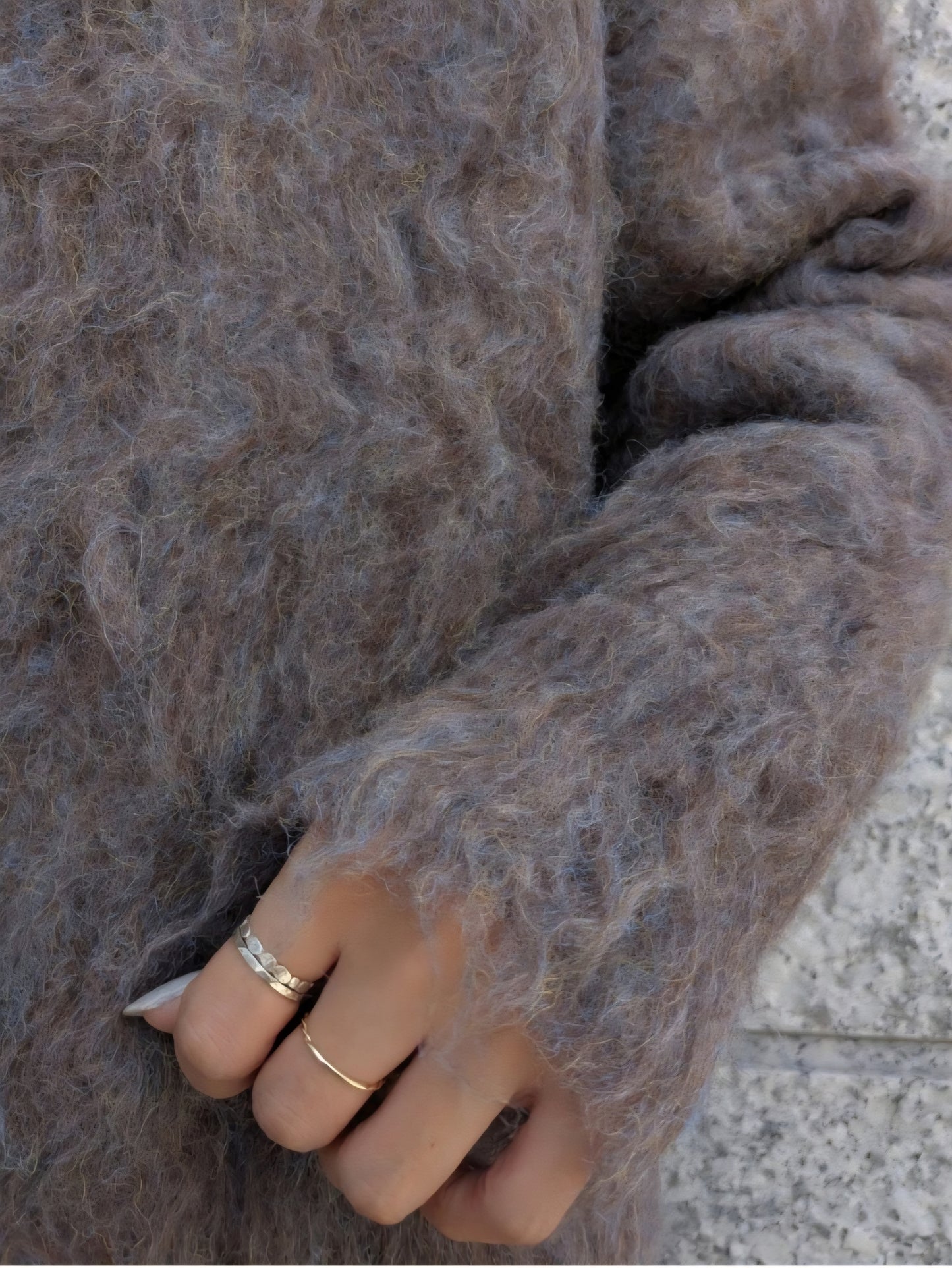 PASSIONE ふわふわシャギールーズカーディガン