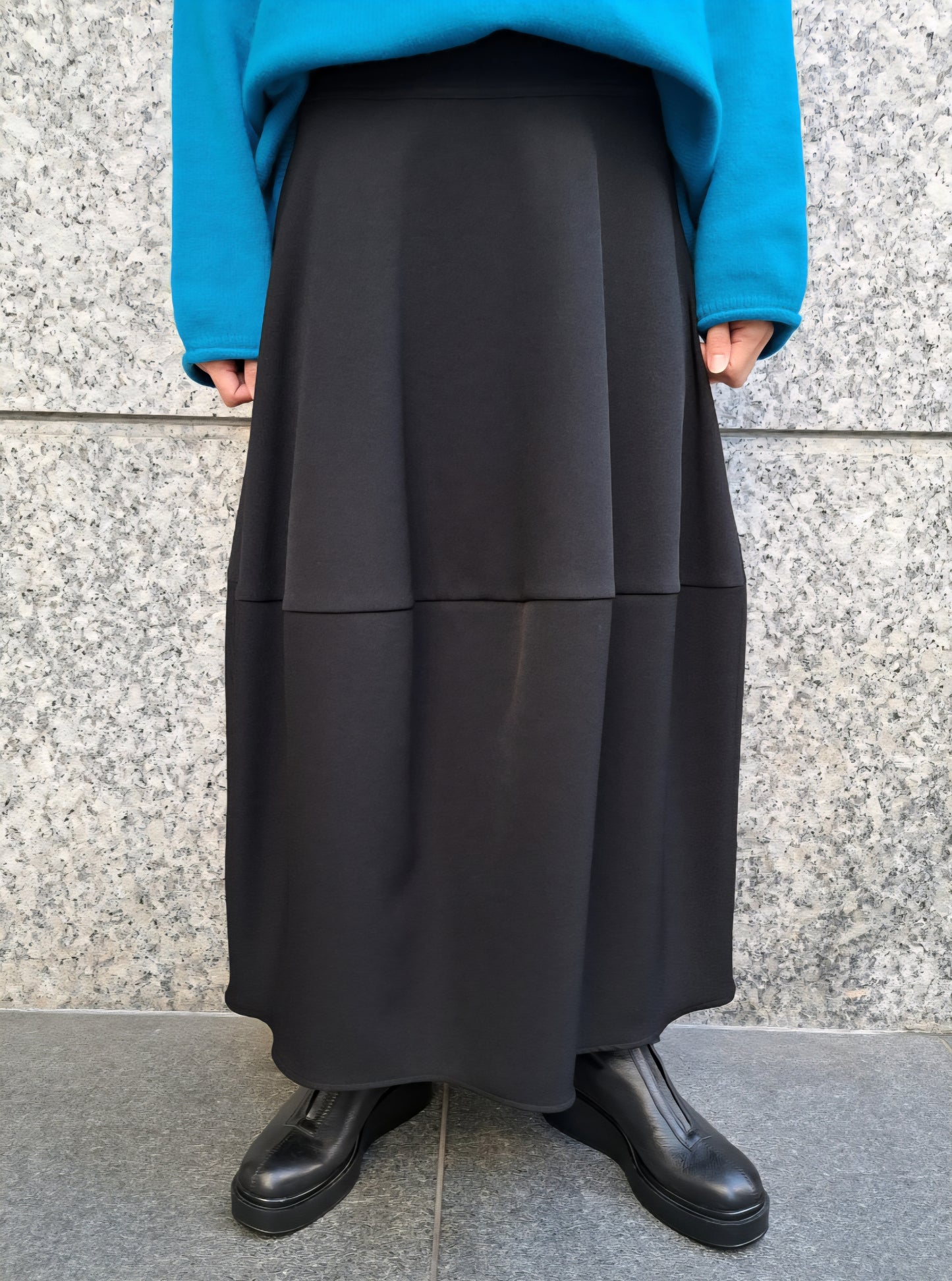 PASSIONE ウールライクダブルクロスコクーンスカート