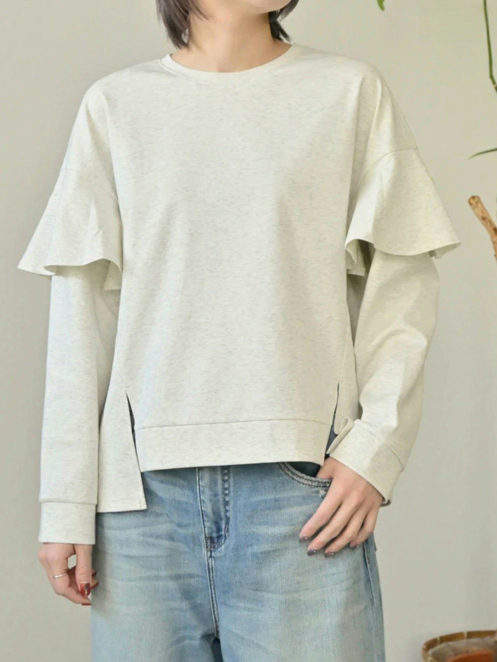 trois シルキーベアポンチバックフリルプルオーバー – TORAYA ONLINE STORE