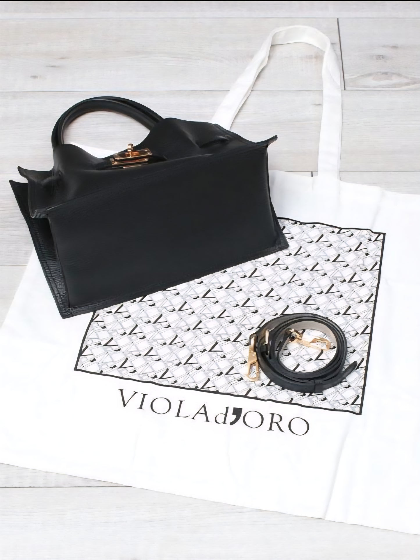 VIOLADORO イタリアンWフェイスレザートートバッグ