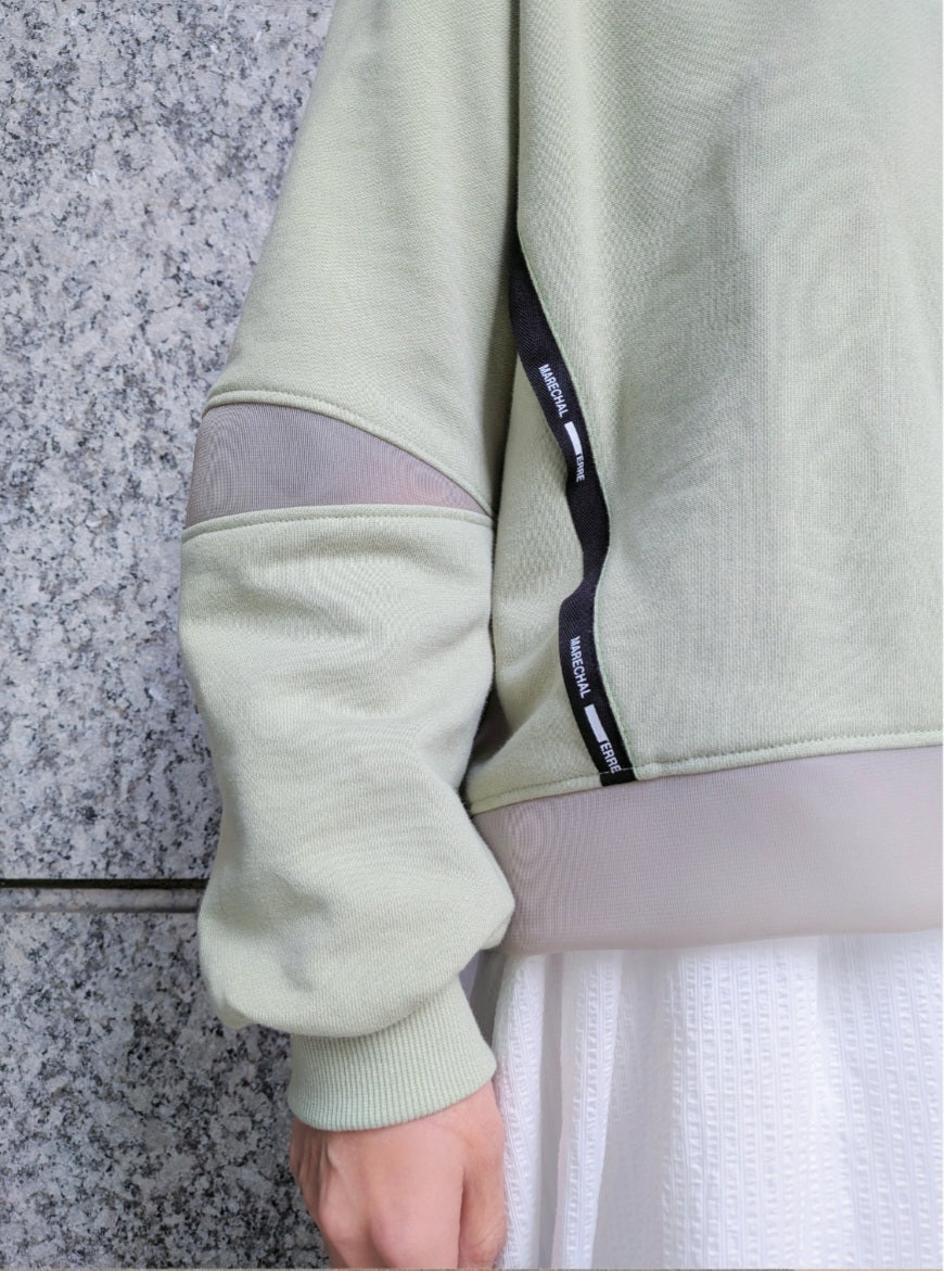 MARECHAL TERRE バイカラースウェットプルオーバー