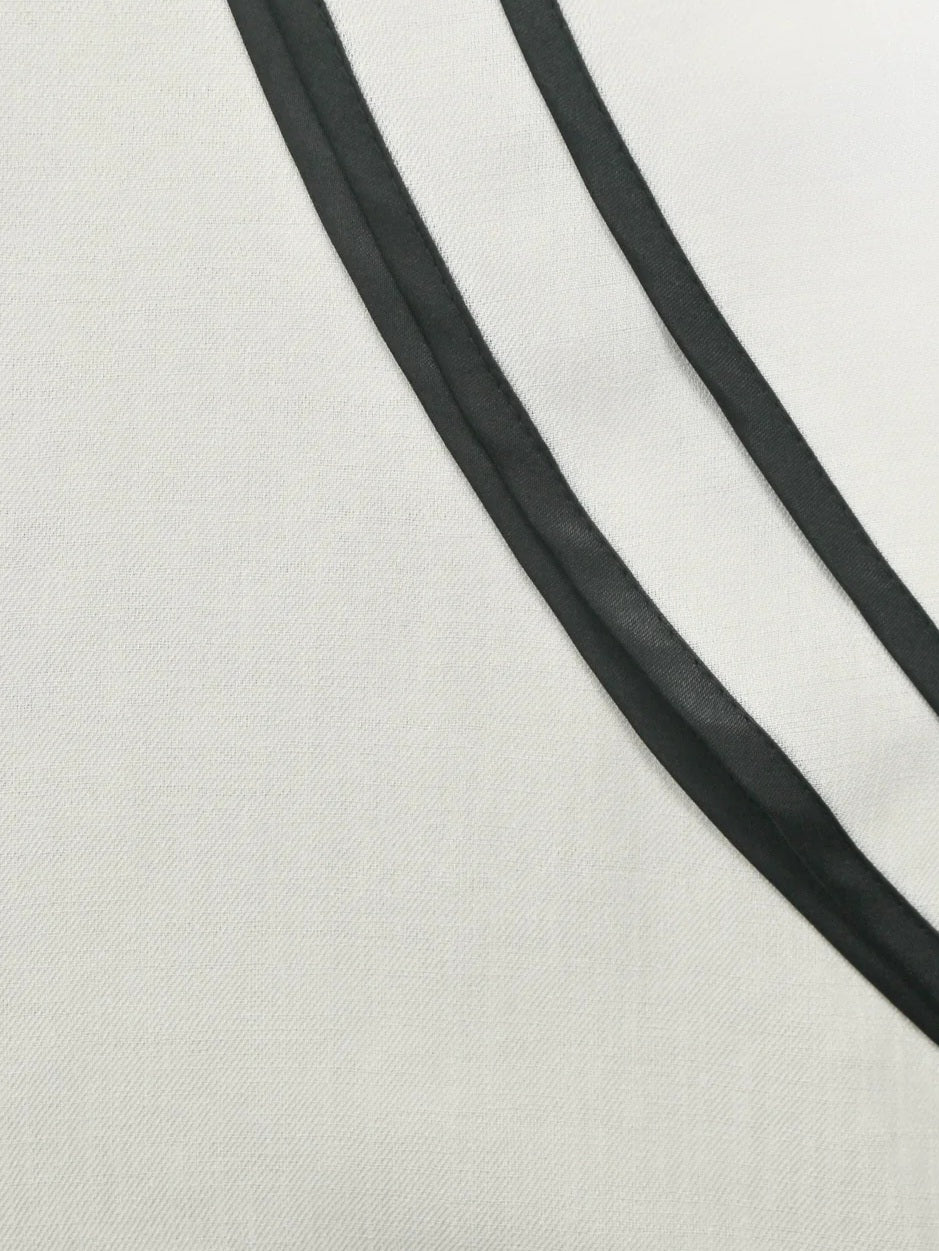 【SALE】trois リネンライクティアードフリルスリーブブラウス