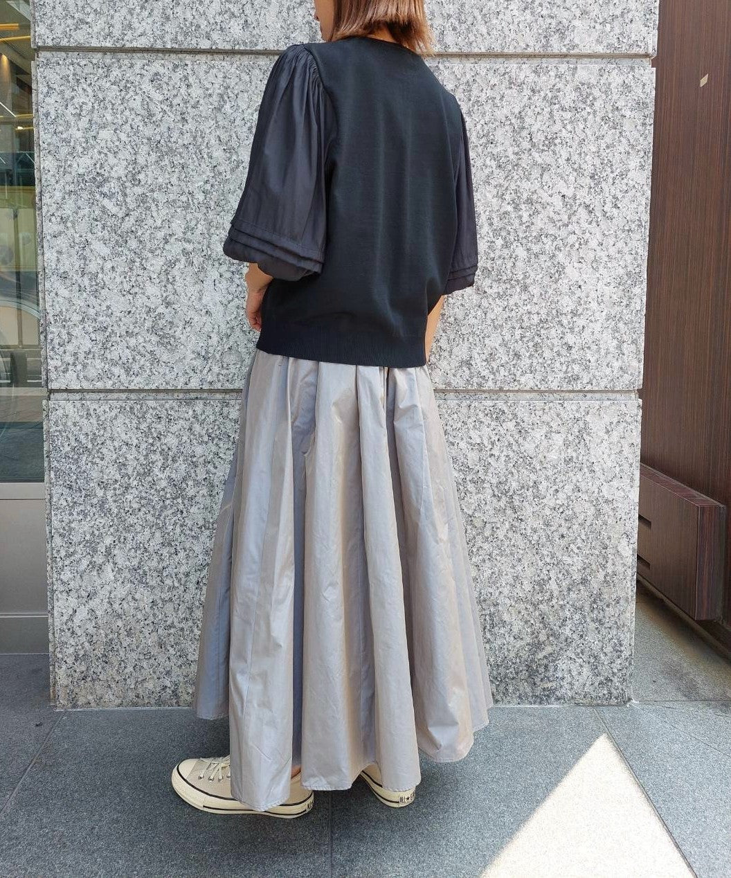 MICA&DEAL シャンブレータフタタックギャザースカート