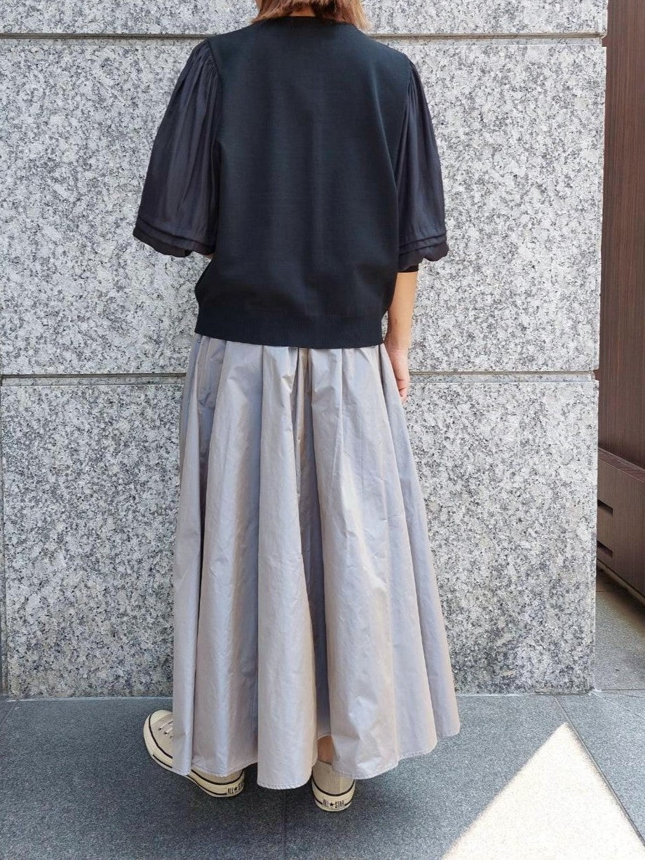 MICA&DEAL シャンブレータフタタックギャザースカート