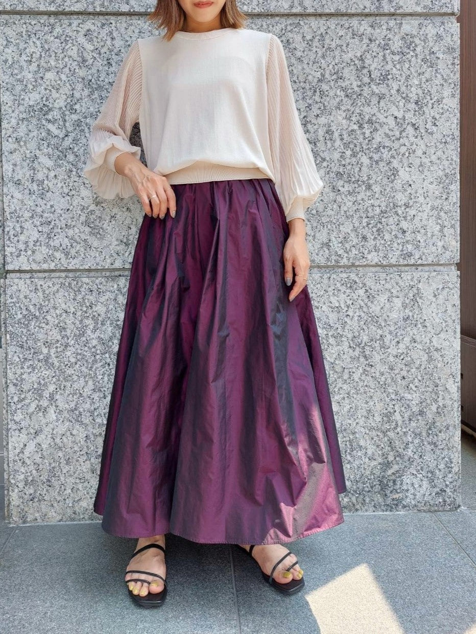 MICA&DEAL シャンブレータフタタックギャザースカート