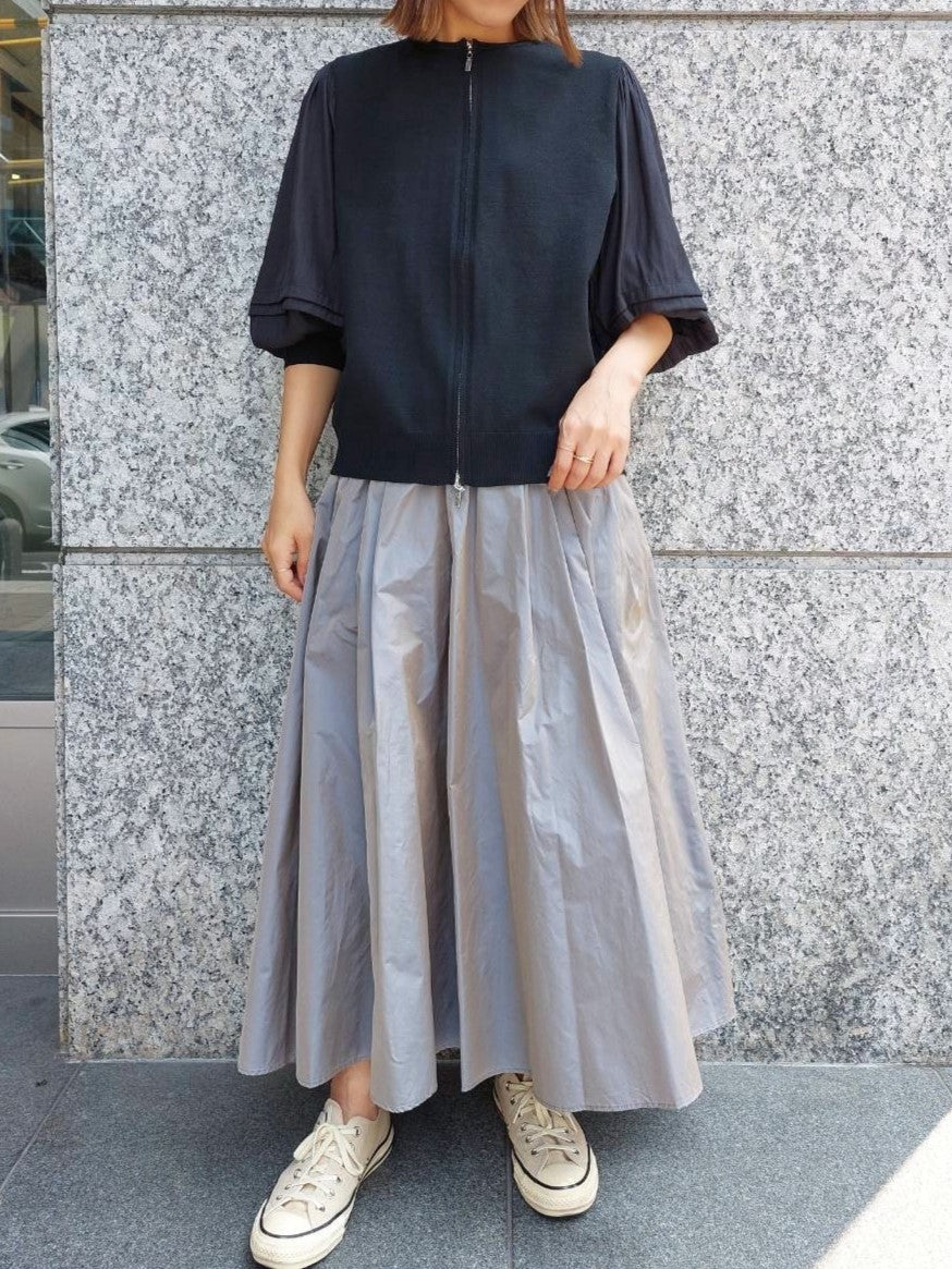 MICA&DEAL シャンブレータフタタックギャザースカート