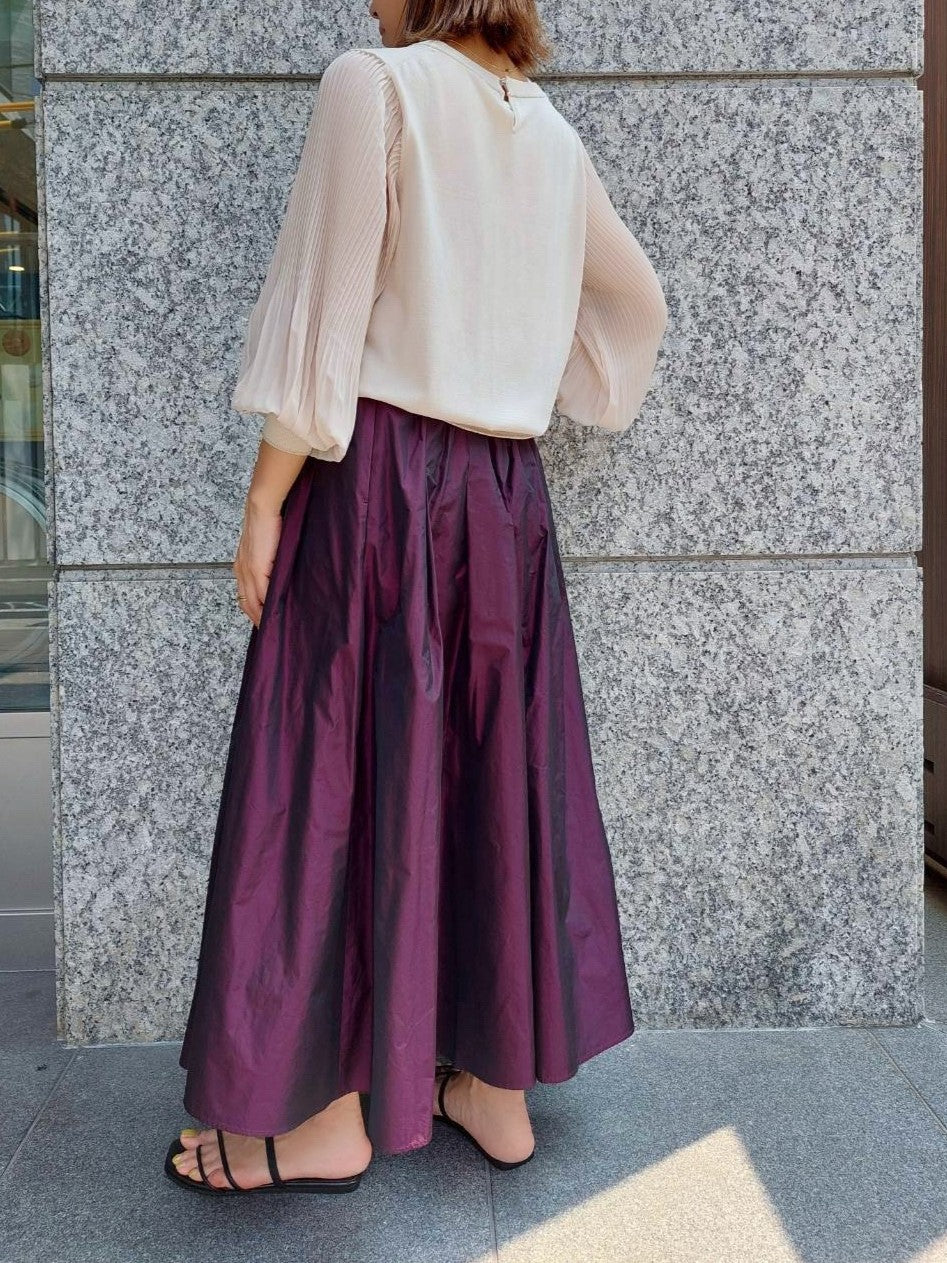 MICA&DEAL シャンブレータフタタックギャザースカート