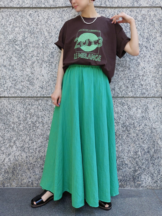 COLOR SKIRT COODINATE💜💚　テンチョー