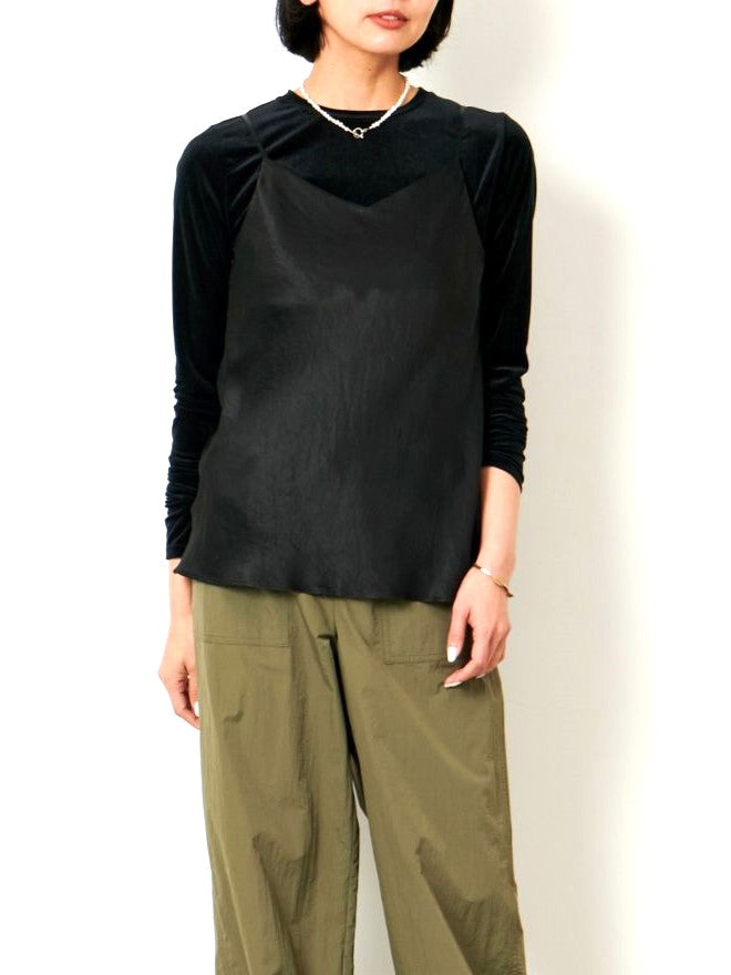 MICA＆DEAL　シアーベロアロングTシャツ