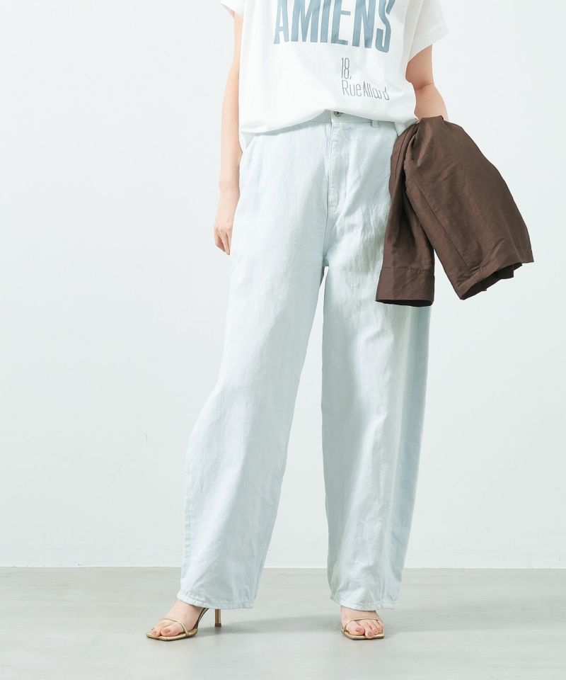 MICA&DEAL　コットンリネンデニムバルーンパンツ