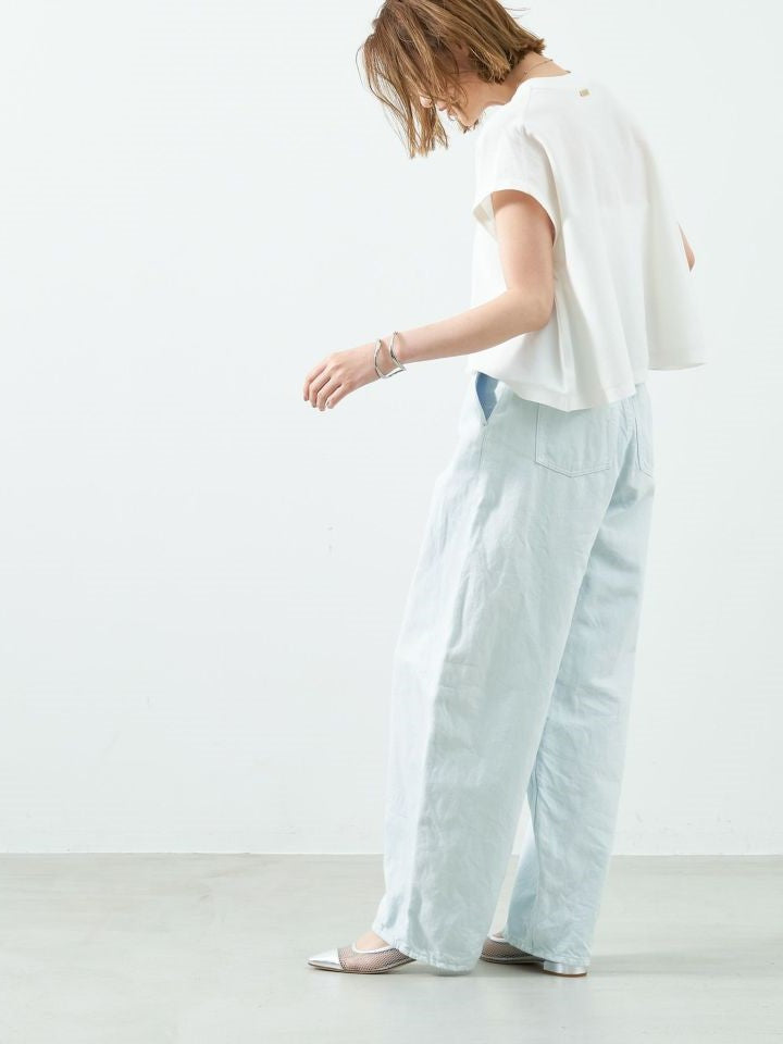 MICA&DEAL　コットンリネンデニムバルーンパンツ