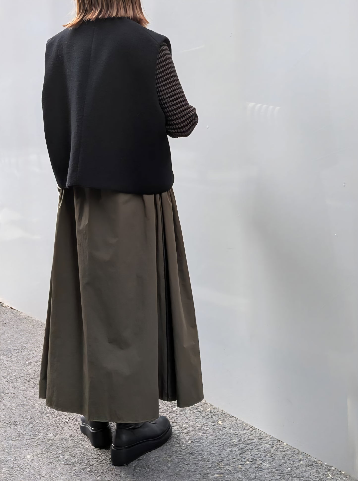 STELLA CIFFON　ウールビーバーショートジレ　