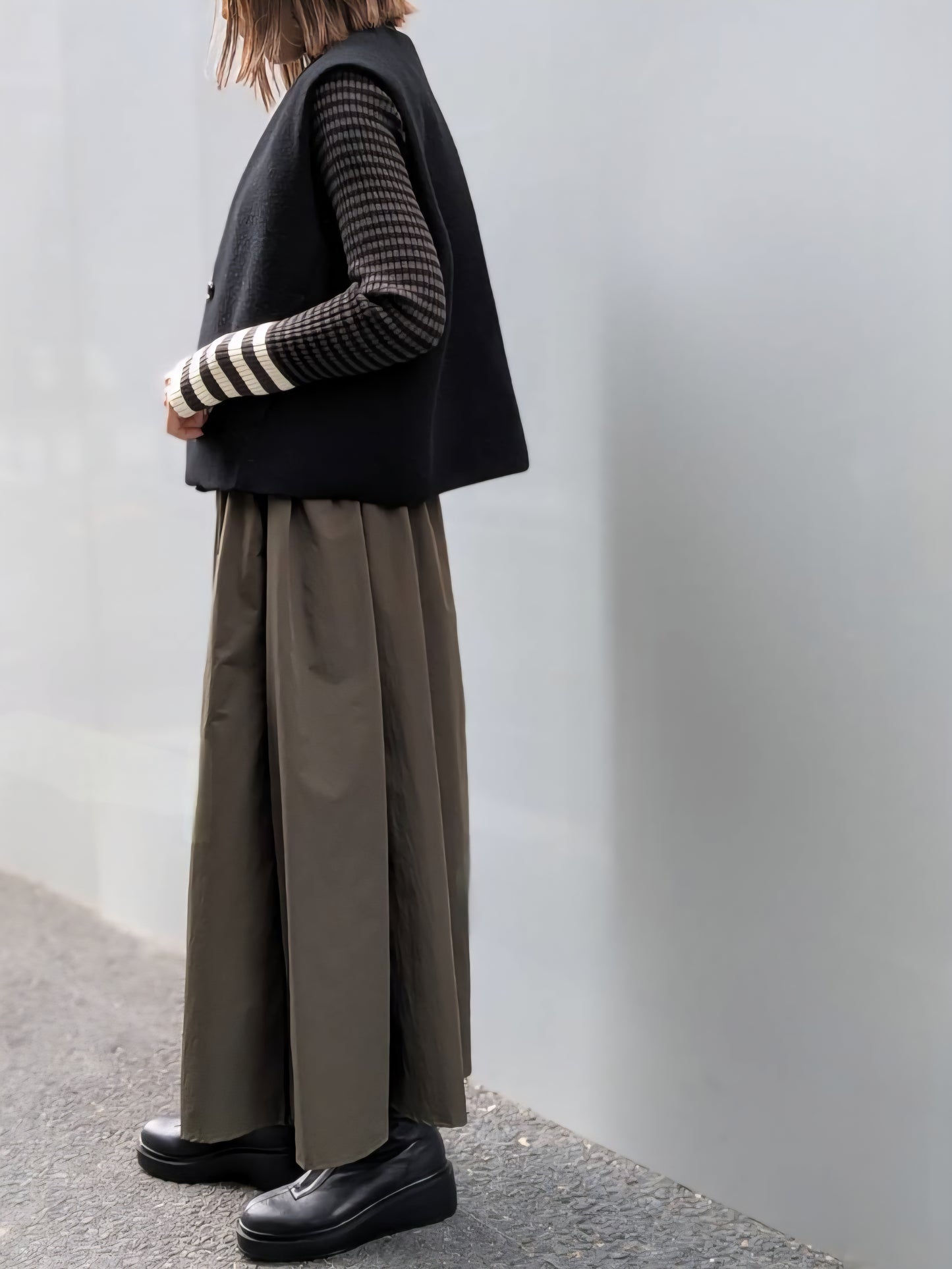 STELLA CIFFON　ウールビーバーショートジレ　