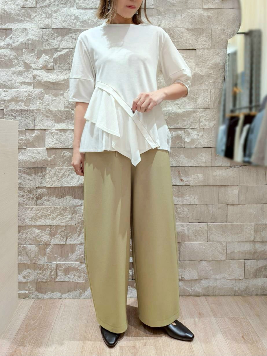 ELENDEEK サイドフレアドッキングカットソー