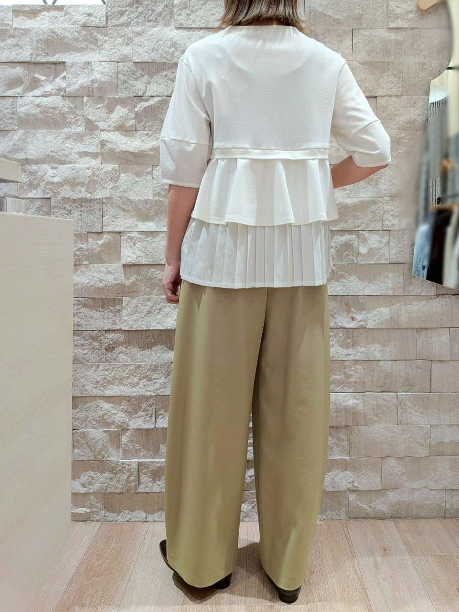 ELENDEEK サイドフレアドッキングカットソー