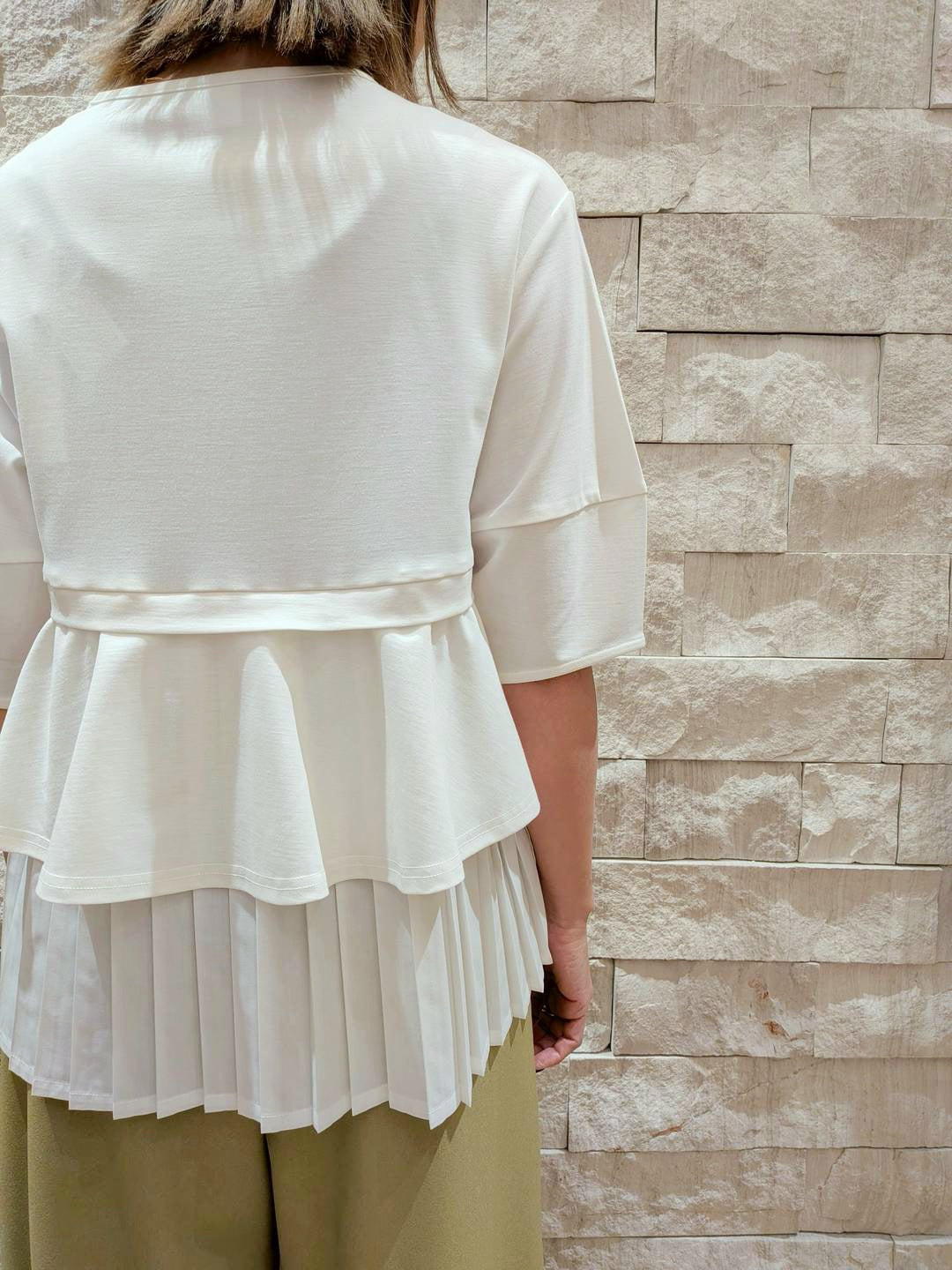 ELENDEEK サイドフレアドッキングカットソー