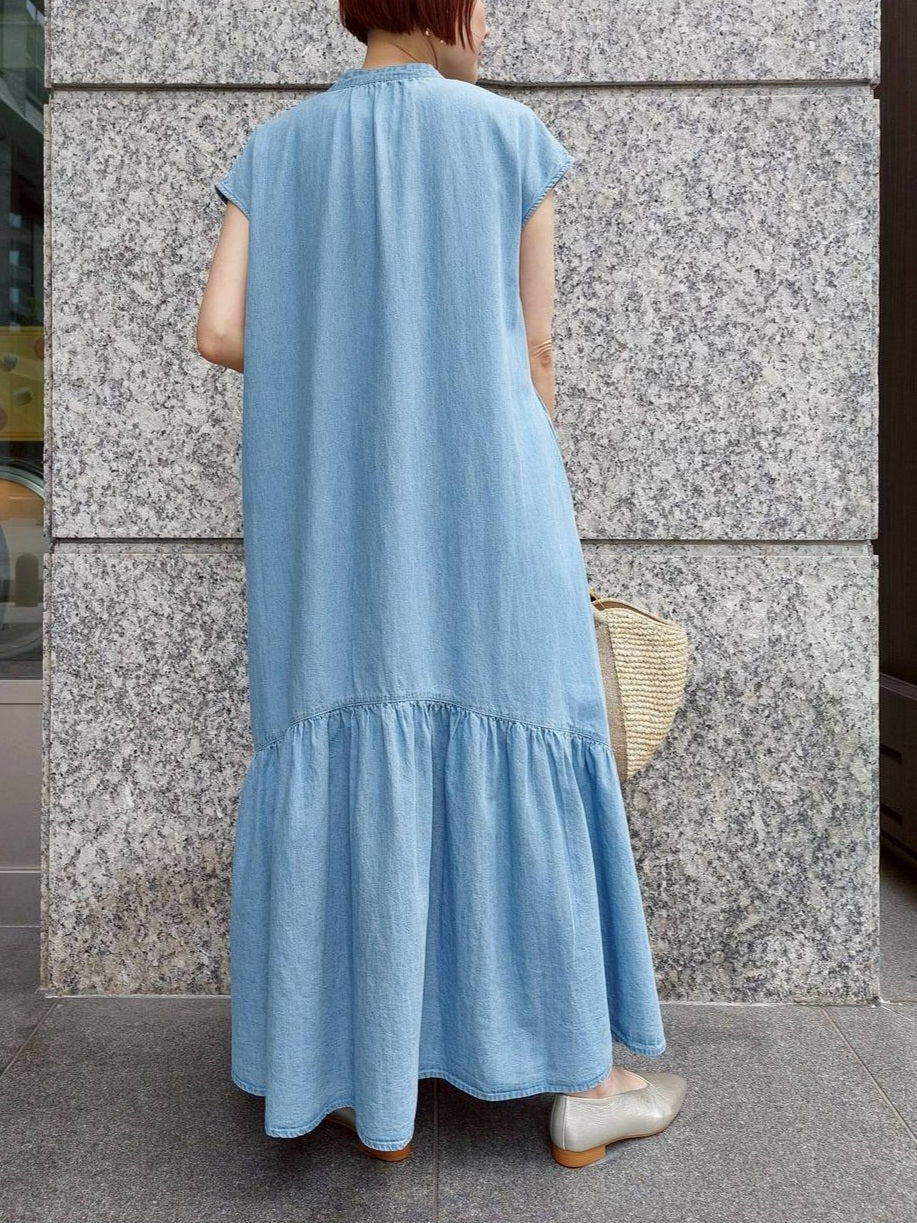 MICA＆DEAL スキッパーデニムワンピース
