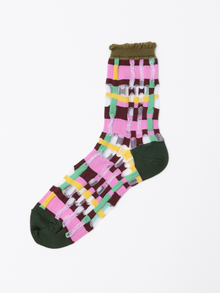 TRICOTE　BLOCK CHECK SOCKS