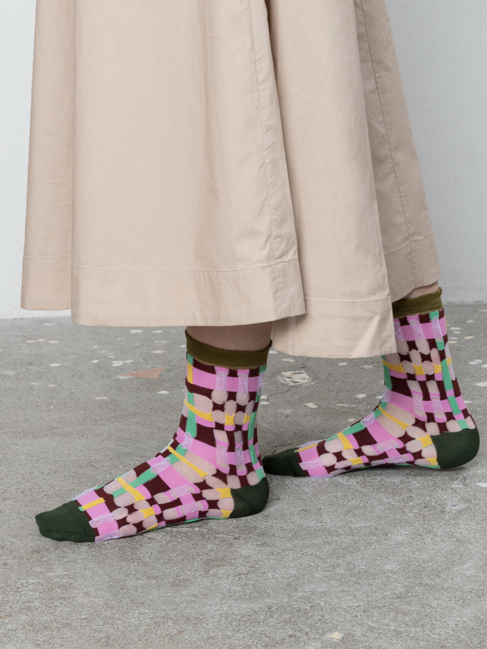 TRICOTE　BLOCK CHECK SOCKS