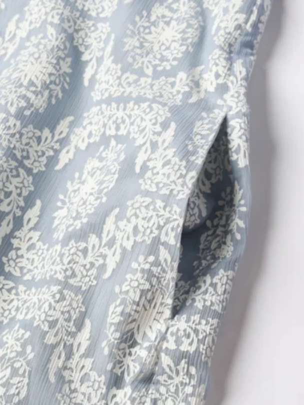 mintdesigns　カットソー×フロストフラワー切替ワンピース
