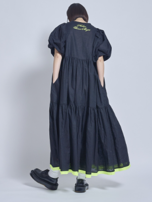 予約販売】THOMAS MAGPIE コットンリネンティアードワンピース