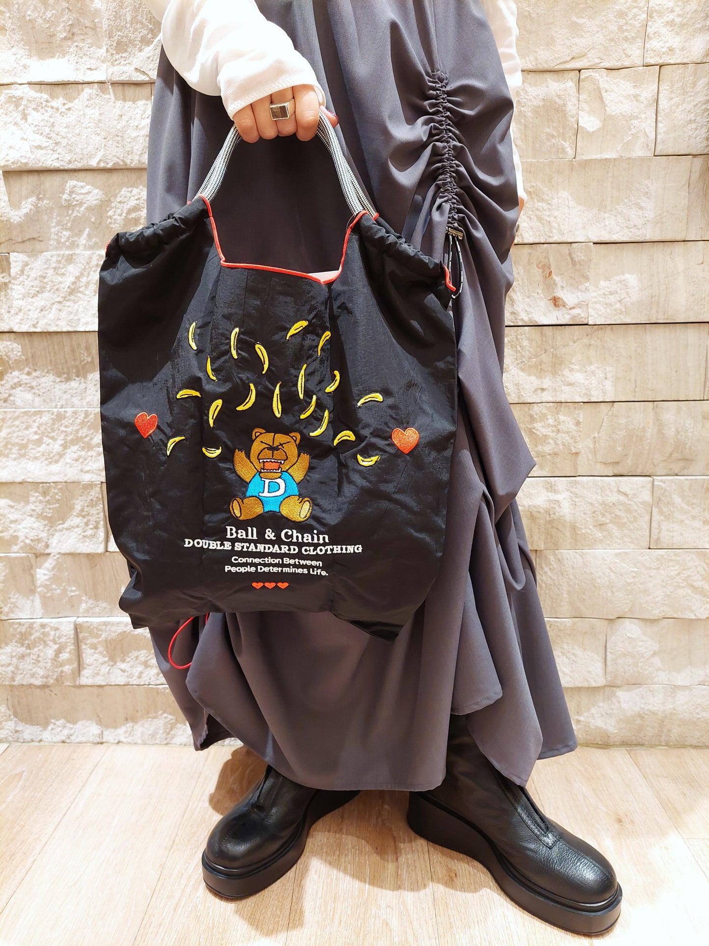 DOUBLE STANDARD CLOTHING バナナベアショッピングバッグ