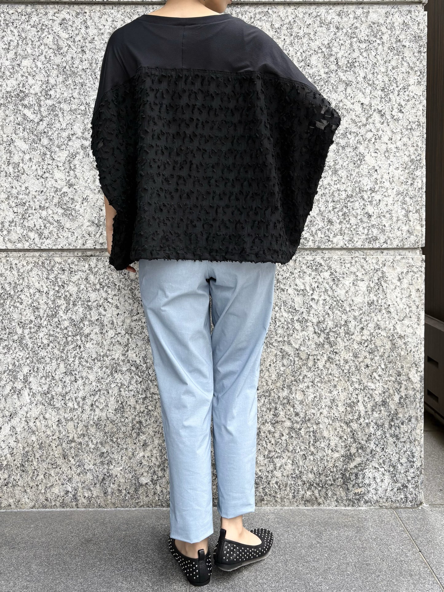 STELLA CIFFON　シアーカットジャガード×カットソープルオーバー