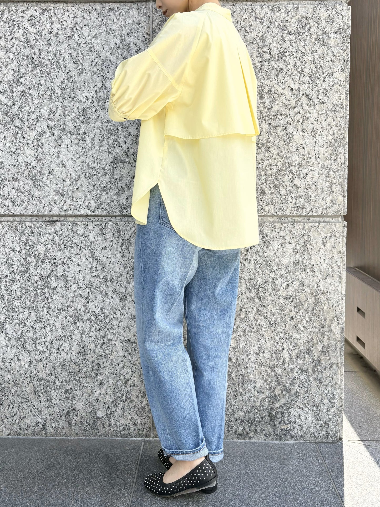 trois　ブロードパフスリーブブラウス