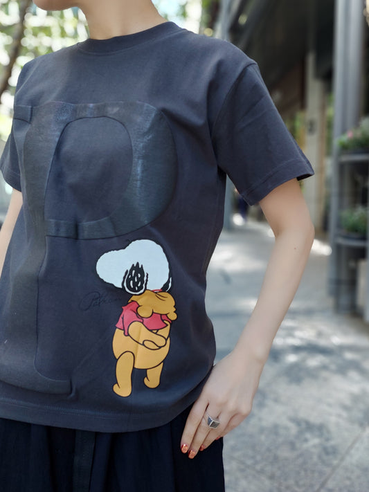 クルーネックパロディーTシャツ半袖