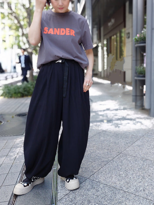 クルーネックパロディーロゴTシャツ半袖