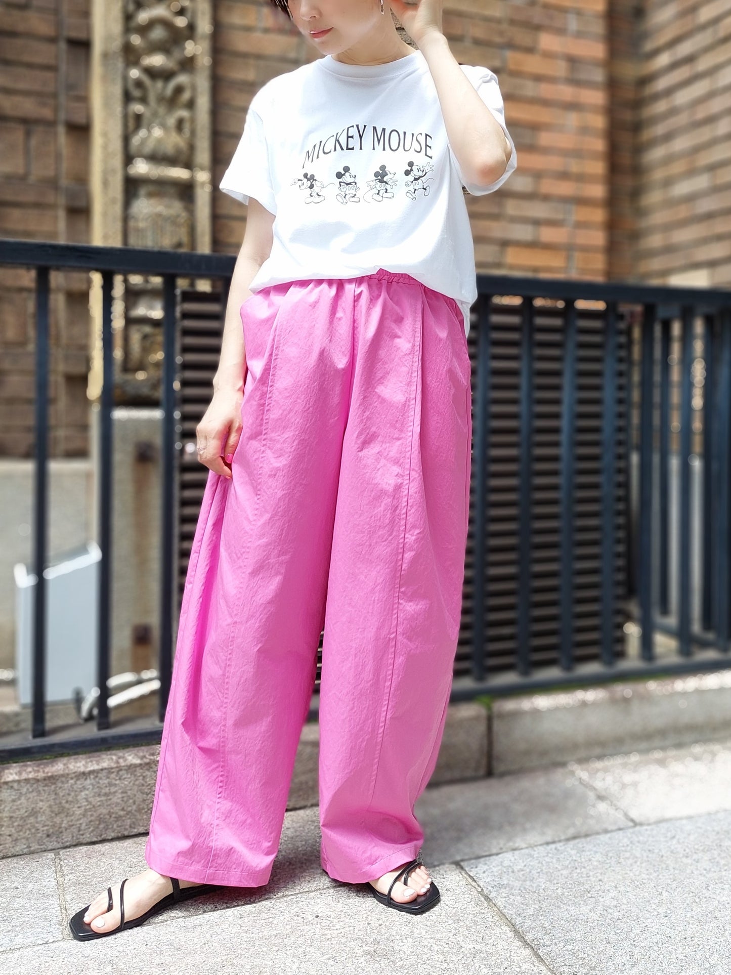 Mylanka　DisneyミッキープリントTシャツ