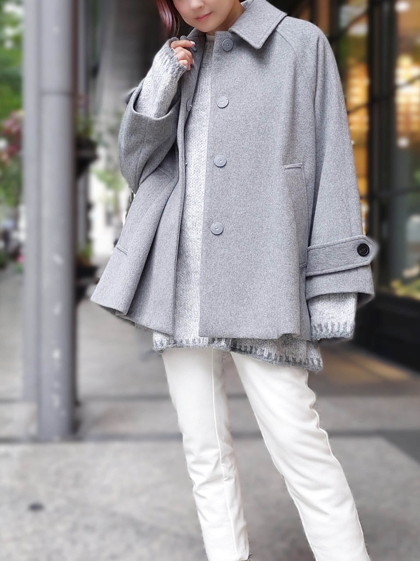 marmors　ウールビーバーテントラインショートコート