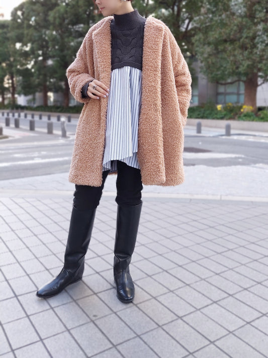 【SALE】STELLA CIFFON　ウォームフェイクボアコート
