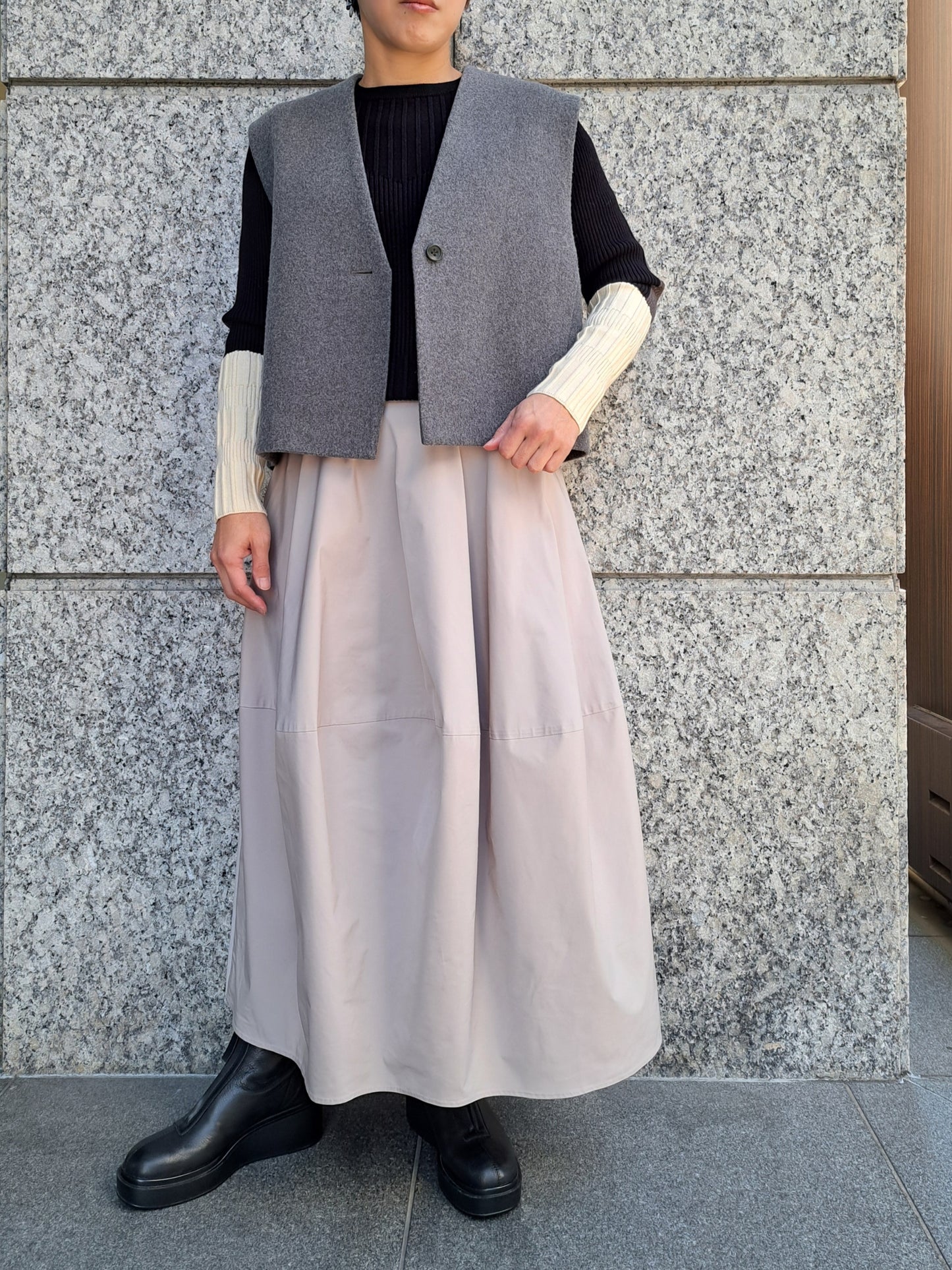 【SALE】STELLA CIFFON　ウールビーバーショートジレ　