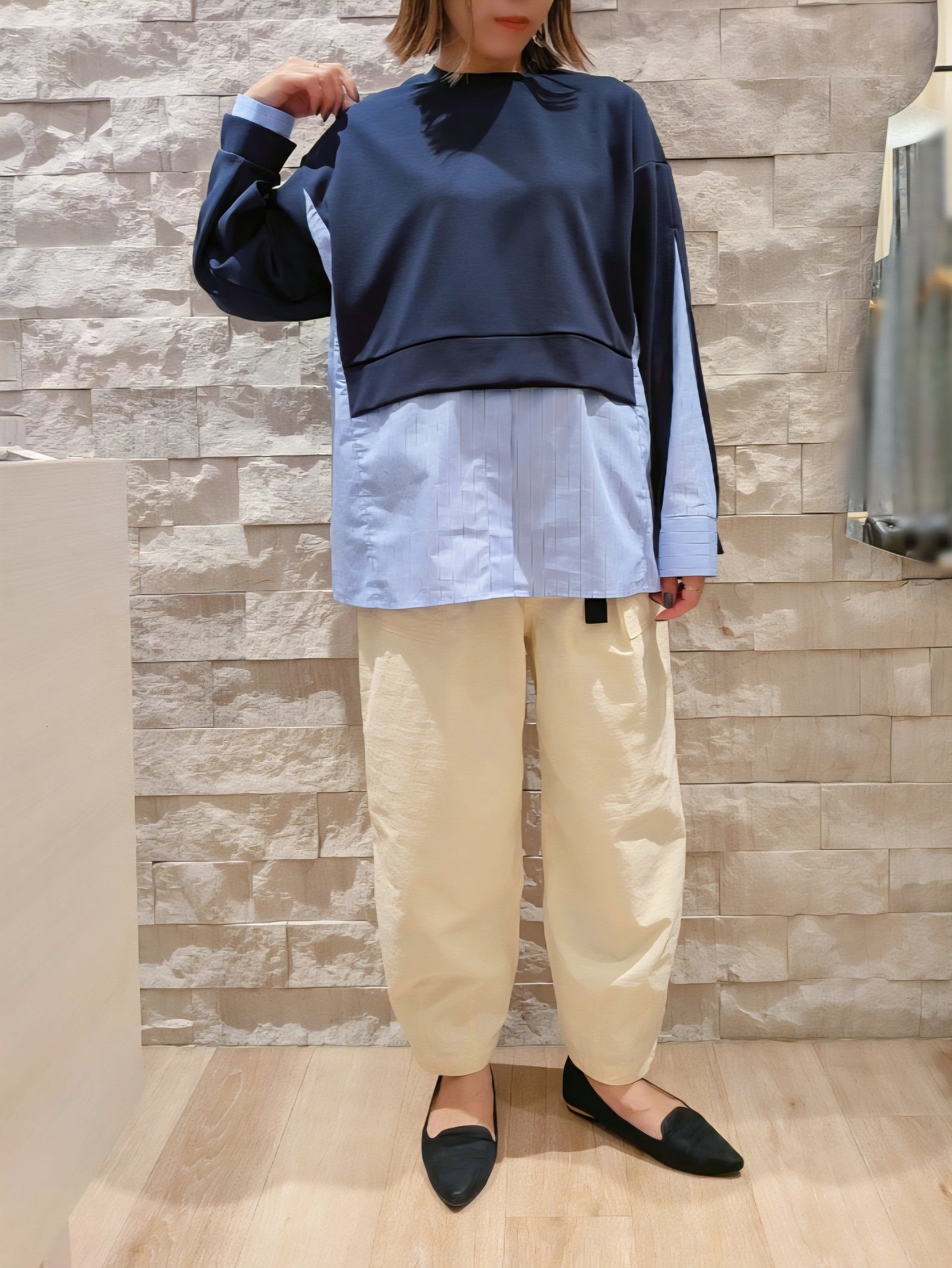 【SALE】USU gallery タフタコクーンカーブパンツ