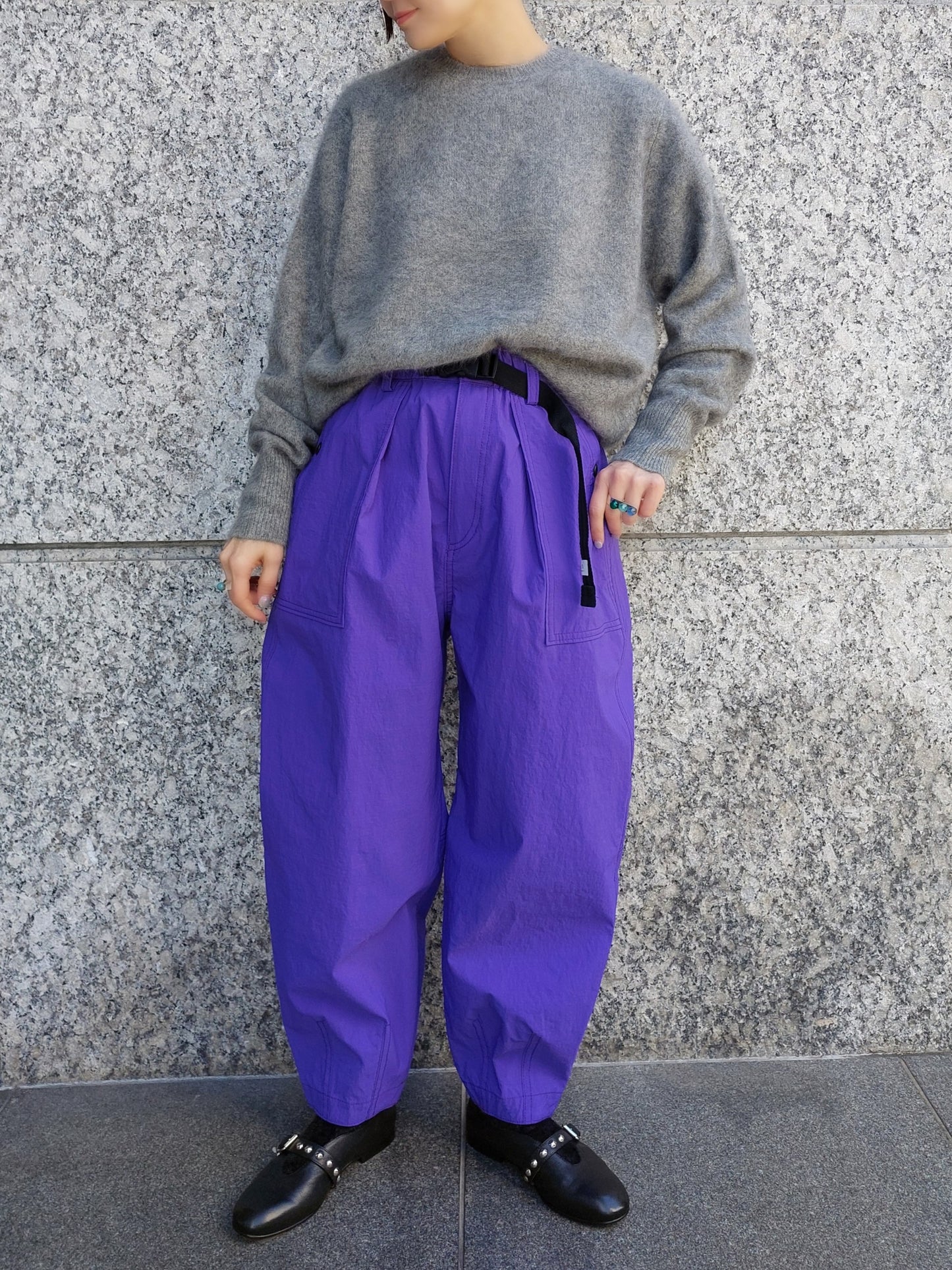 【SALE】USU gallery タフタコクーンカーブパンツ