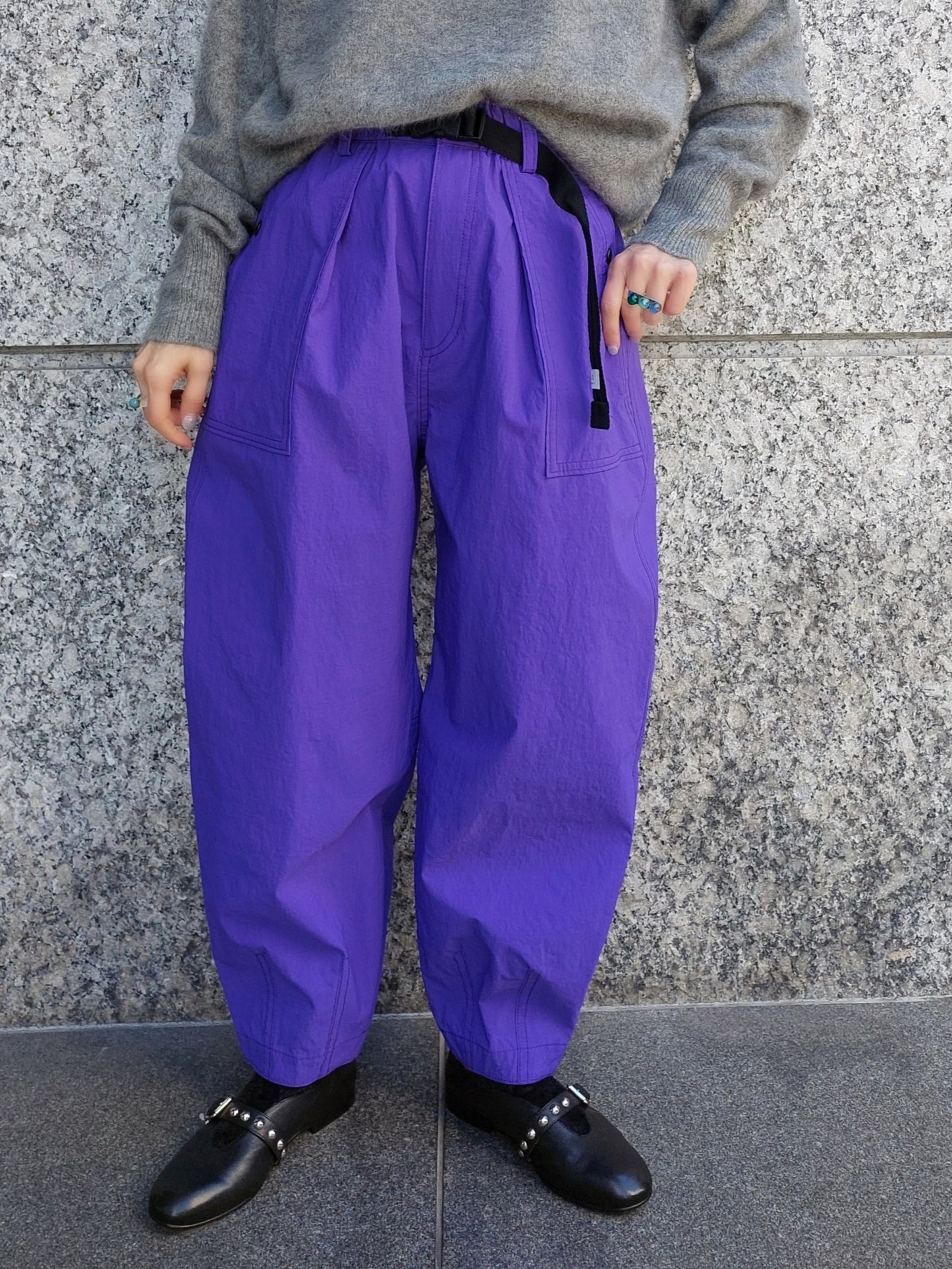 【SALE】USU gallery タフタコクーンカーブパンツ