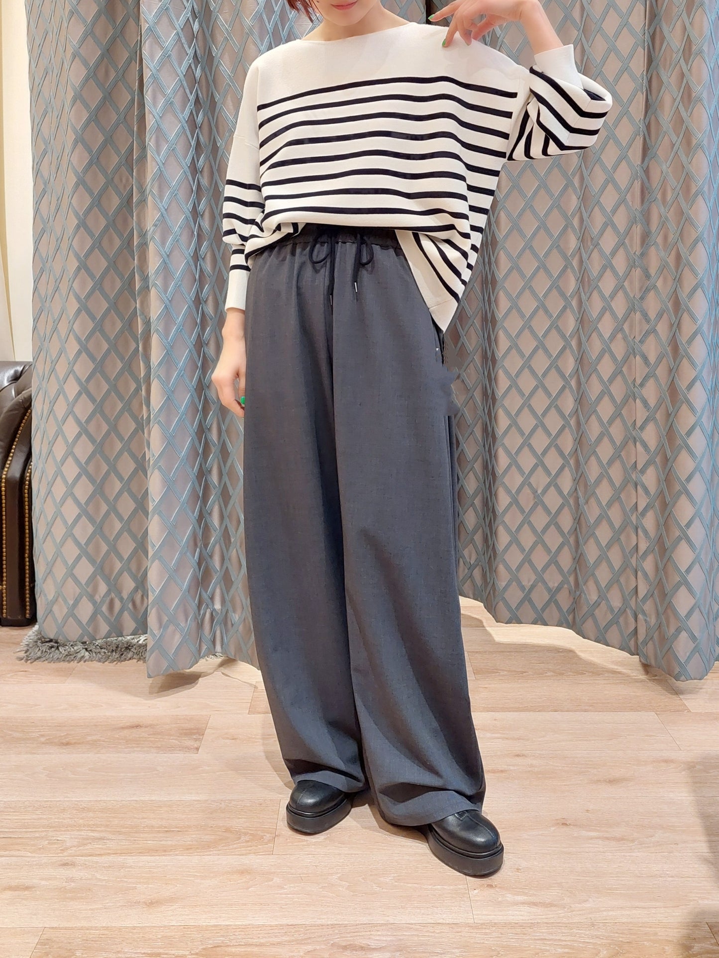 MICA&DEAL　ストレッチミラノプルオーバーニット