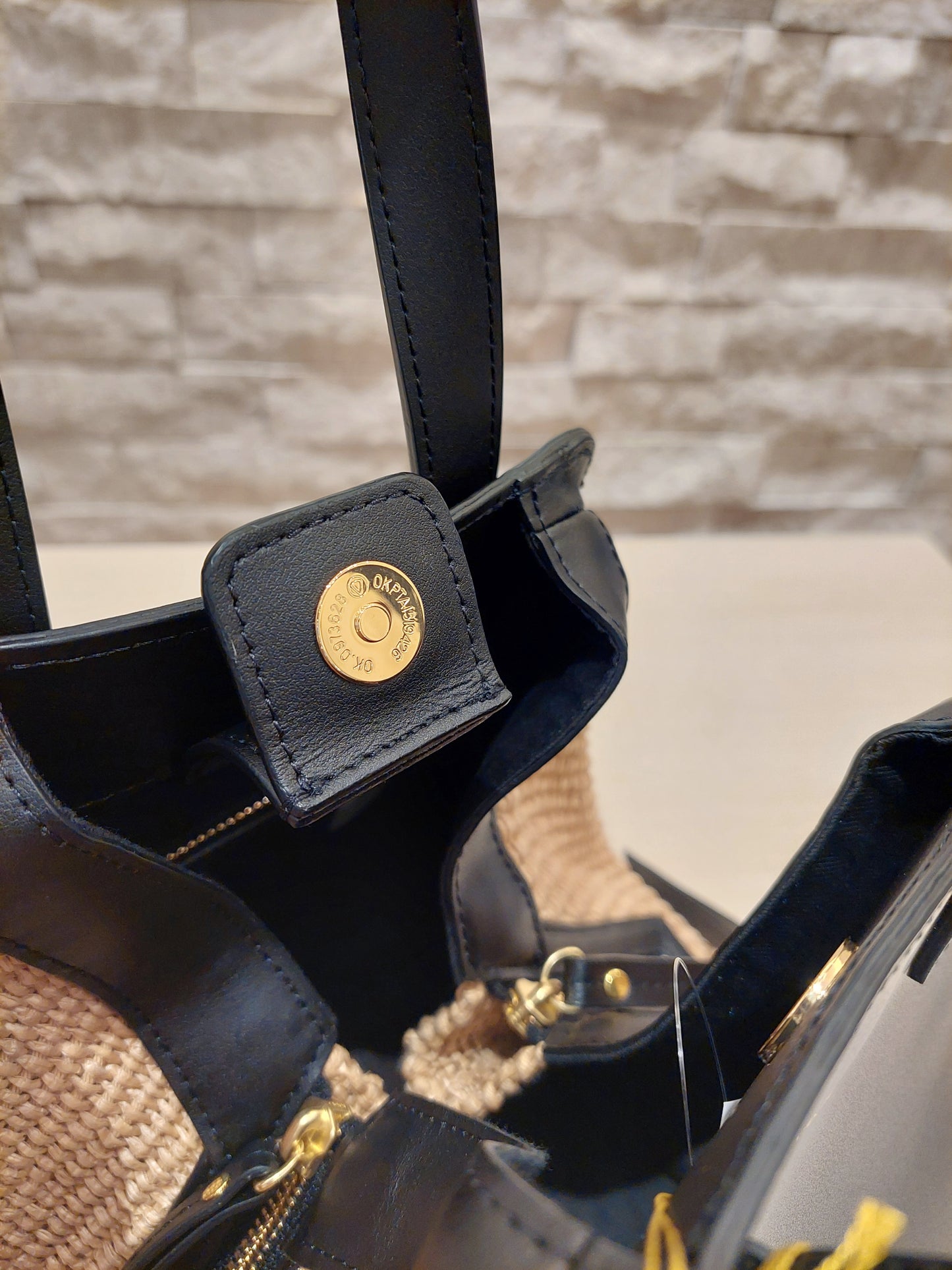 VIOLADORO SANDROラフィア×レザーコンビバッグ