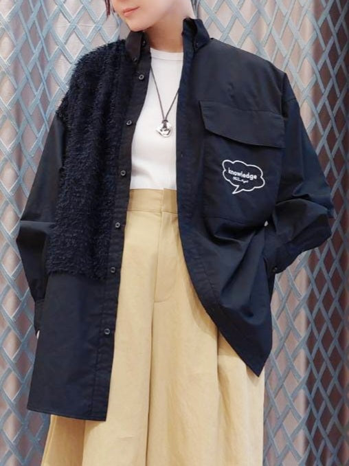 THOMAS MAGPIE 　フェザーヤーンドッキングデザインロングシャツ