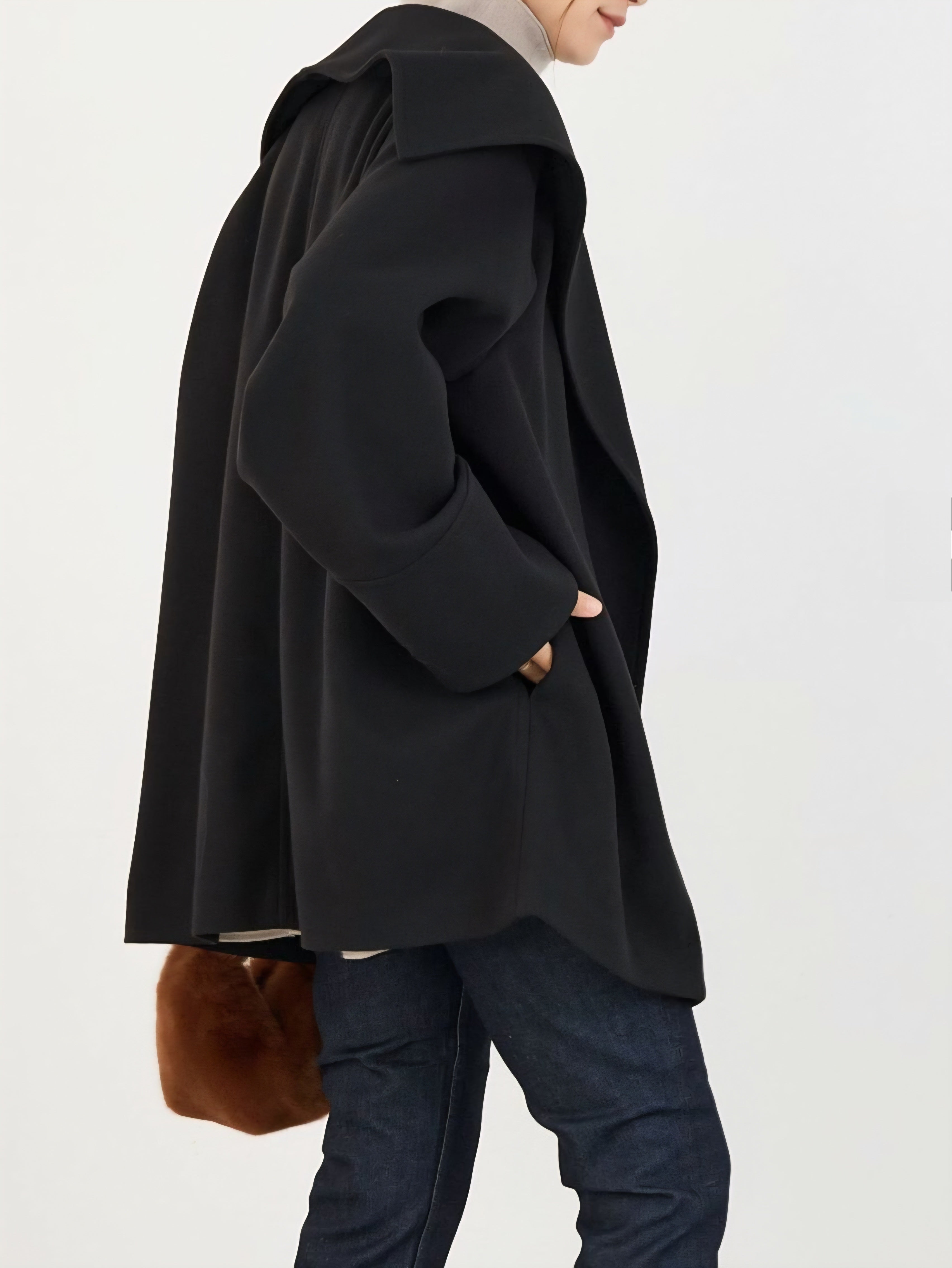 極美品✨　定価13万　アルマローザ　イタリア製　ショールカラーコート　トープ ほぼ未使用✨️定価13万 アルマローザ イタリア製 ショール