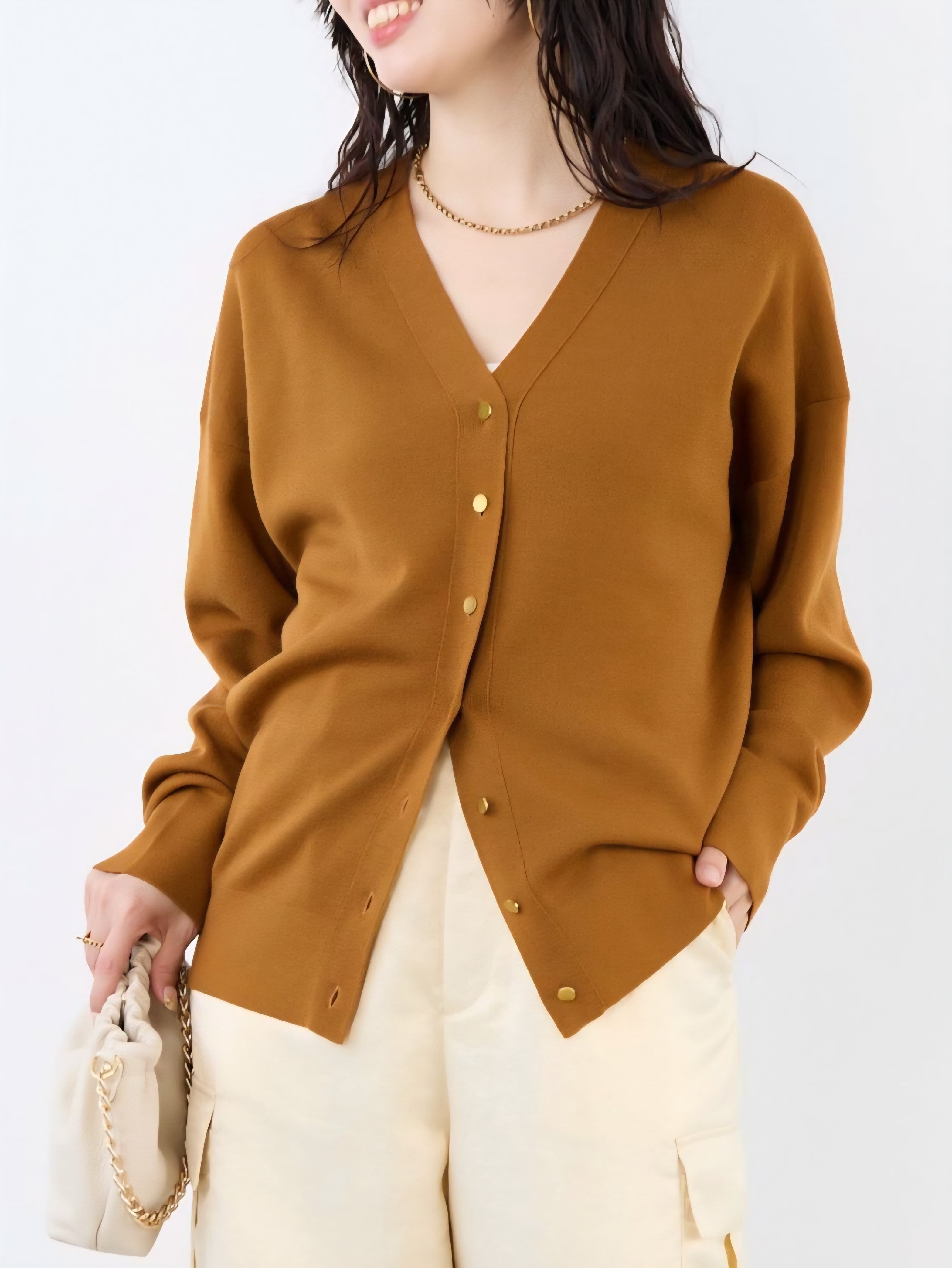 MICA＆DEAL Vネックスムースメリノウールカーディガン – TORAYA