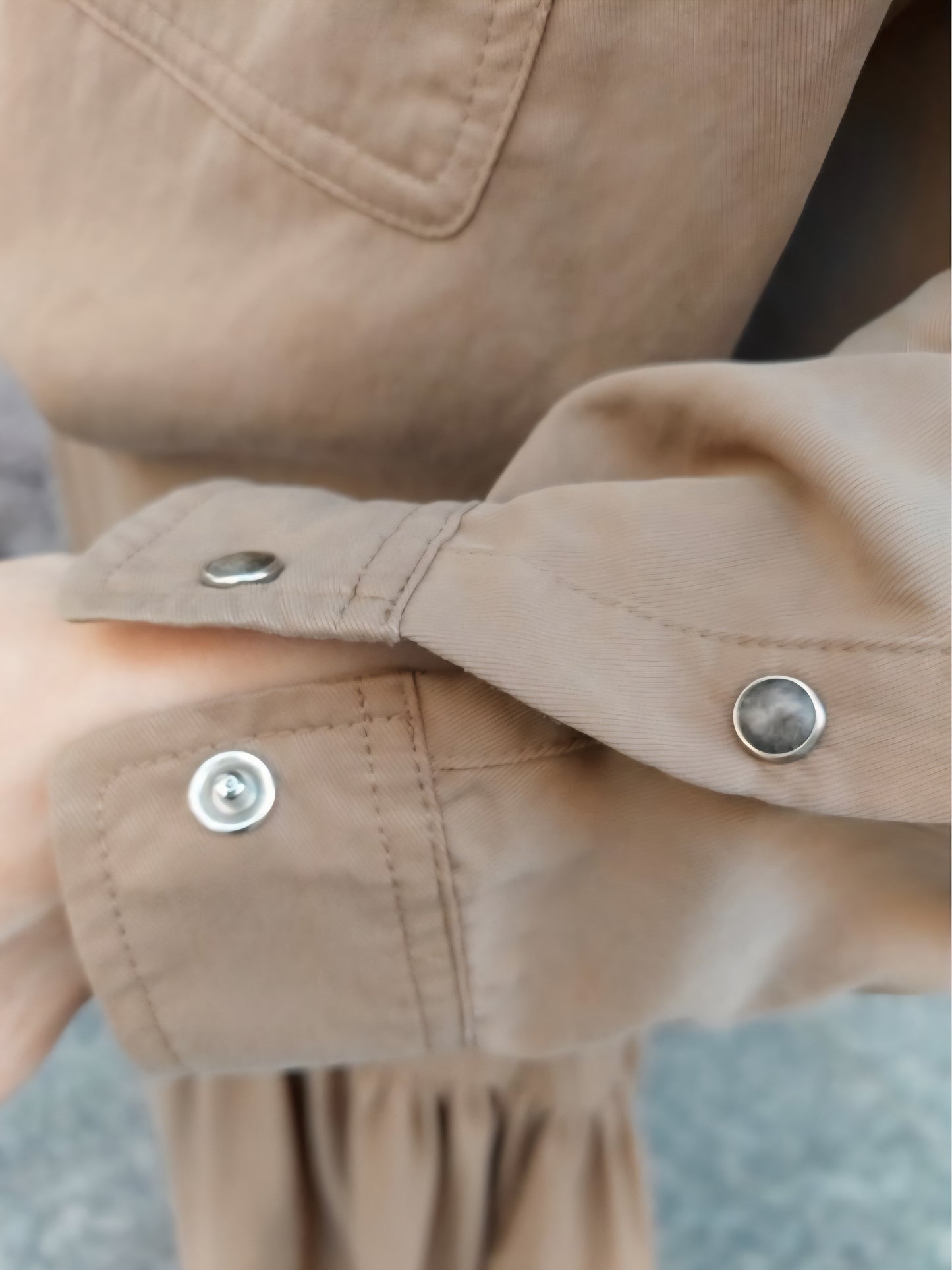 LE MELANGE　テンセルナイロンとろみロングシャツ