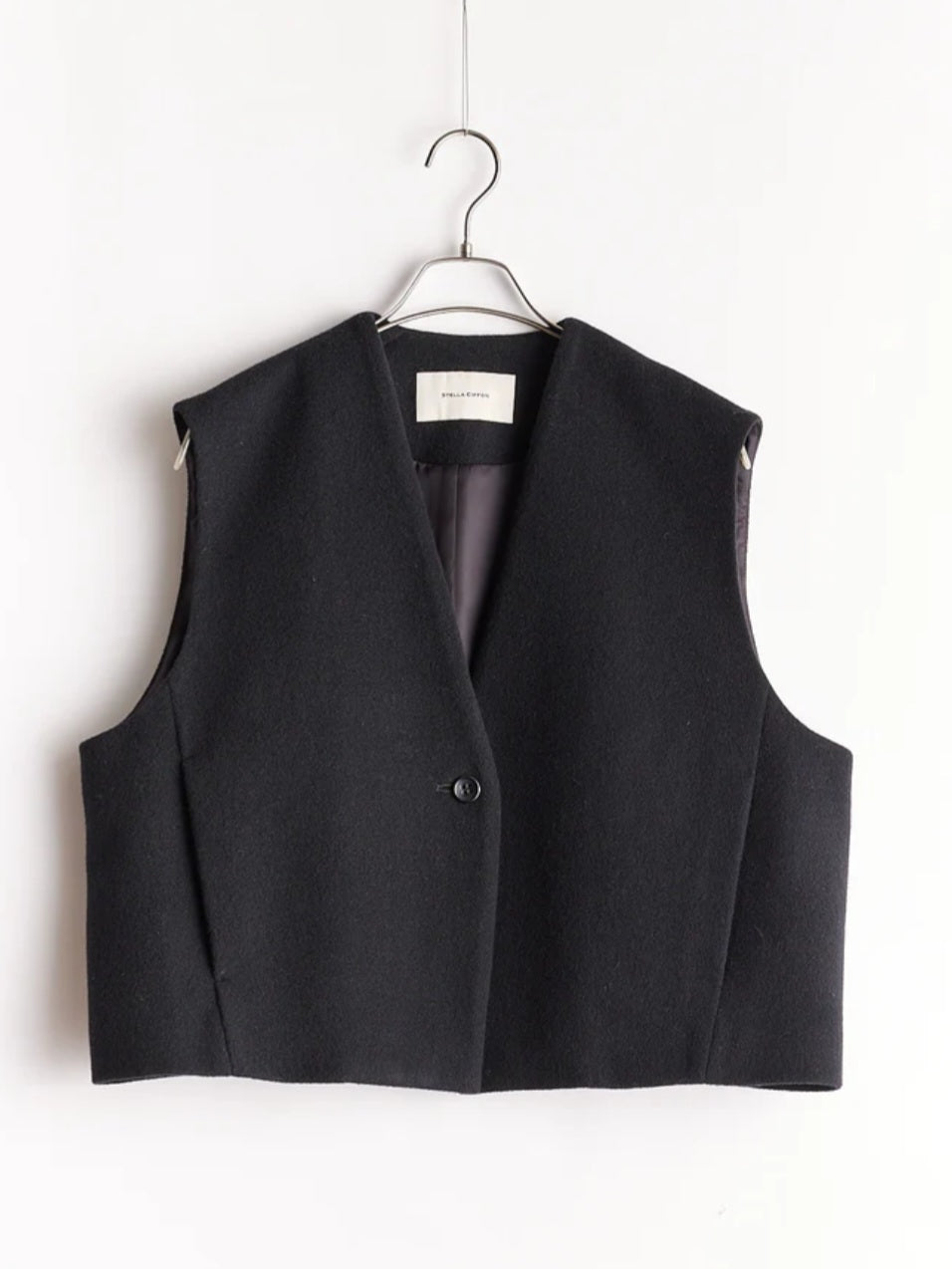 STELLA CIFFON　ウールビーバーショートジレ　