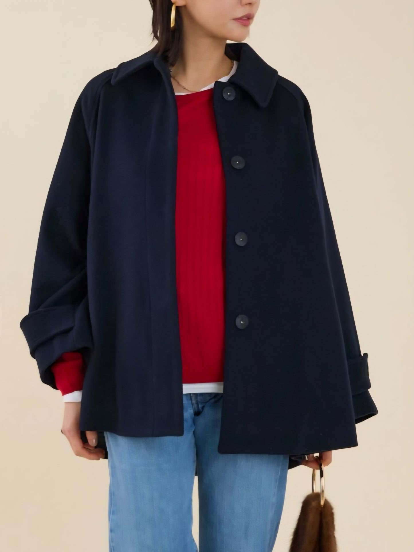 marmors　ウールビーバーテントラインショートコート